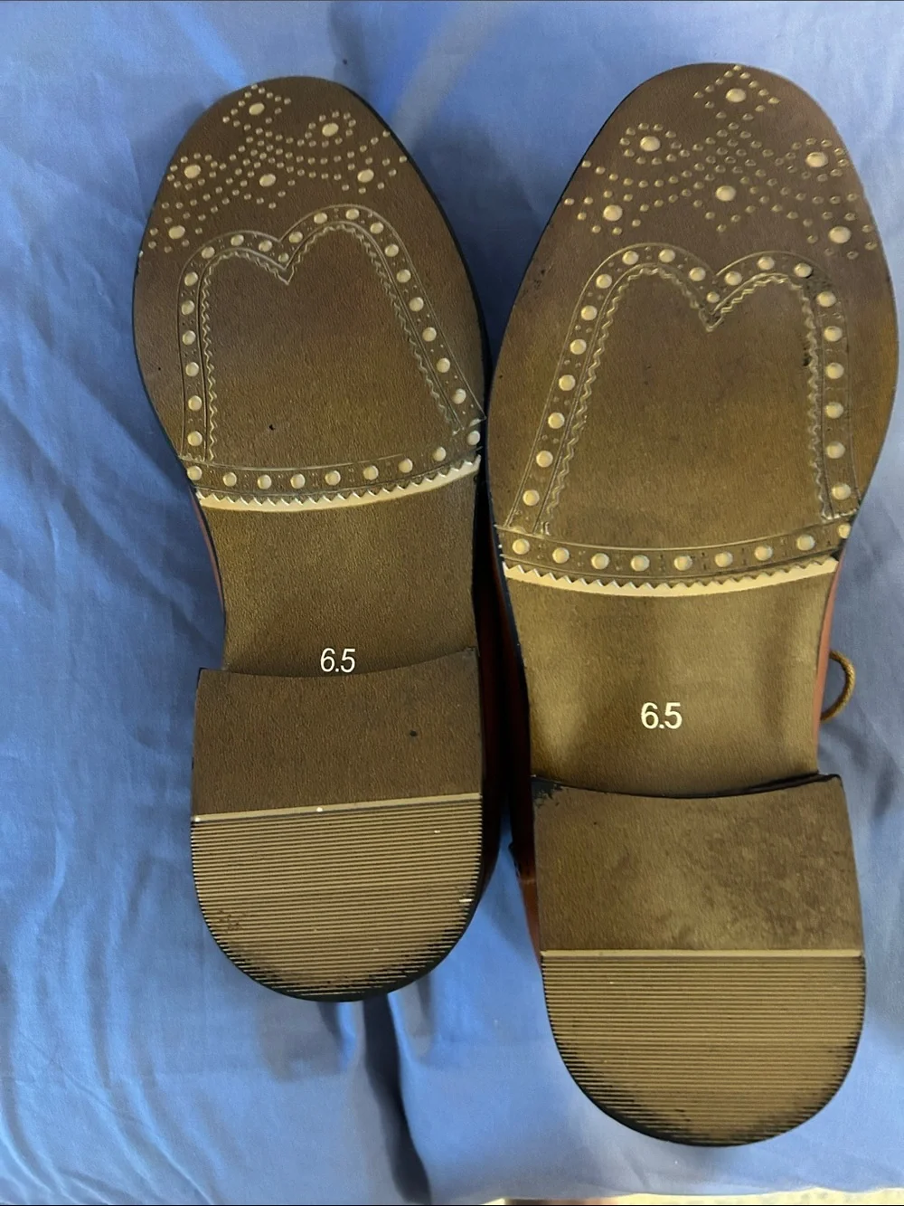 Men's Tan Leather Cap-Toe Derby Shoes